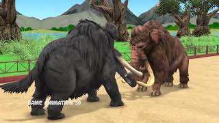 Prehistoric Mammals vs Shadow Modern Animals Size Animal Epic Battle Animal Revolt Battle Simulator [upl. by Ruyle]