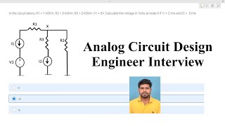 Analog Circuit Design Engineer Interview  Find node voltage at X [upl. by Yngiram]