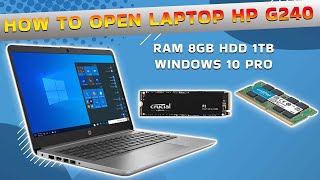 How To Open Laptop HP G240 G8 365K5PA i71065G7 RAM 8GB HDD 1TB Windows 10 Pro  Technical Gyan [upl. by Ardnued497]