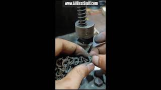 Chainmail Production Ring Riveting Process [upl. by Nyloc]