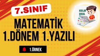 7Sınıf Matematik 1Dönem 1Yazılı 1Örnek  2024 2025 [upl. by Noelle788]