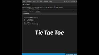 Project on Tic Tac Toe  C programming language  Luqman learning lab [upl. by Zumstein]