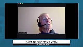 Amherst Planning Board November 20 2024 [upl. by Idnek]