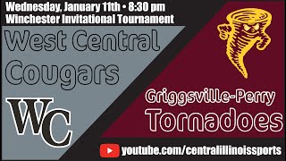 West Central vs GriggsvillePerry  High School Boys Basketball [upl. by Atsillac]