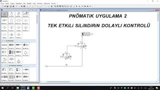 PNÖMATİK DERS 2 TEK ETKiLi SiLiNDiRiN DOLAYLI KONTROLÜ [upl. by Linneman]