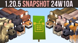 Minecraft 1205 Snapshot 24W10A  8 New Wolves amp Custom Banners [upl. by Elson]