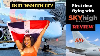 first time flying with SKY HIGH DOMINICANA AIRLINES airlinereview solotravel [upl. by Lyrak368]