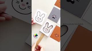 Rabbit Match Fun  Bunny Face Challange Printable by chanafavors [upl. by Walden]