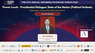 Tom Lembong Presidential Dialogue State of the Nation Political Outlook The 10th Annual IEF 2023 [upl. by Natek305]