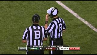 Utah vs Oregon Touchdown Fail 99 Yard Fumble Return [upl. by Anilem]