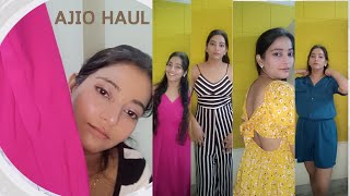 HUGE AJIO HAUL  UNDER RS 1000 DRESSES  Styling and Comfortable Dresses in Budget [upl. by Loggins]