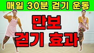 매일 집에서 뱃살빼는 30분 유산소 운동 feat1만보 걷기효과 [upl. by Bohner]