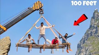 Surviving At 100 Feet In The Air With Crane 😬  एक गलती और सबकी मौत 🥺 [upl. by Cobbie578]