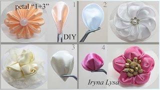 Kanzashi petals tutorial part 2 [upl. by Aoniak792]