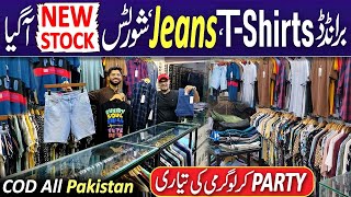 Branded Shirt Jeans TShirt Shorts Trousers  Wholesale Market  RJ Shopping Mall Karachi [upl. by Ardnuaek]