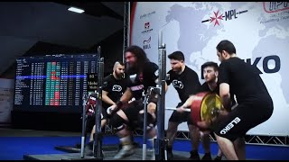 IPF World Open Powerlifting Championship 2023 MALTA all squat saves from Turkish Spotter Team [upl. by Damick103]