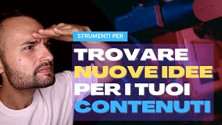 Dove trovare nuove idee per creare contenuti  creators contentcreator contentmarketing [upl. by Jonathan]