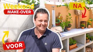 In twee dagen een mediterrane tuin mét buitenkeuken [upl. by Kira]