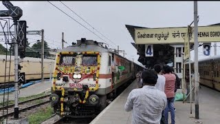 II 46 Years of Vaigai SF Express II Departure from Chennai Egmore II Indian Railways II [upl. by Hagi]