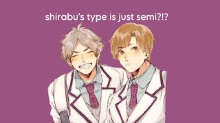 Semishira confession  haikyuu text skit \\ [upl. by Cohby]