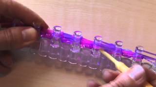 RAINBOW LOOM DRAGON SCALE CUFF BRACELET How to make New 2014 [upl. by Carny]