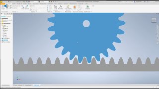 Clase 08 Inventor Ensamblaje de Piñon Cremallera 3D [upl. by Eduj]