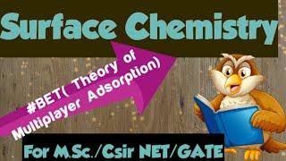 Surface ChemistryBETTheory of Multilayer AdsorptionArora Chemistry [upl. by Isied389]