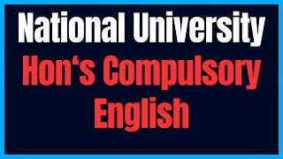 Compulsory English  Free Seminar  National University [upl. by Engedus]