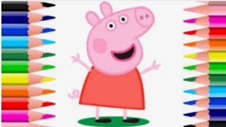 how to draw a peppa pig step by step easy for kids [upl. by Modnarb177]