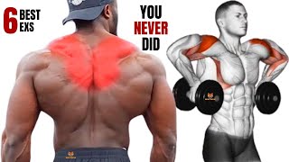 TRAPS WORKOUT 6 best exercises with DUMBBELLS that you never did at home or at gym [upl. by Norvun]