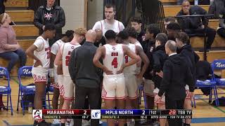 High School Boys Basketball Maranatha Christian Academy vs Minneapolis North 2020 [upl. by Erodisi]