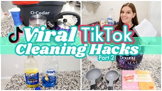 TIKTOK CLEANING HACKS  TESTING VIRAL TIKTOK CLEANING HACKS PART 2  CLEANTOK [upl. by Geminian893]