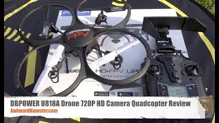 DBPOWER U818A Drone 720P HD Camera Quadcopter Review [upl. by Rodgers]