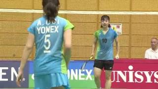 漆﨑 真子（山陰合同銀行） vs 土井 杏奈（ヨネックス）2016ランキングサーキット WS 準々決勝 [upl. by Hootman]