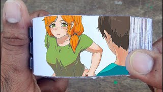 Alex amp Steve Flipbook  Minecraft Anime Cartoon Flip Book 4  Flip Book Artist 2023 [upl. by Iver]