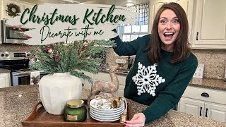 COZY CHRISTMAS KITCHEN DECORATE WITH ME  CHRISTMAS 2023 DECORATING IDEAS [upl. by Caryl]