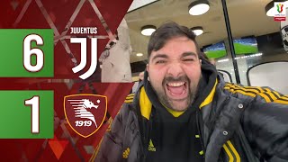 MASSACRATI😆 JUVENTUS 61 SALERNITANA  REACTION DALLO STADIUM [upl. by Onaivatco]