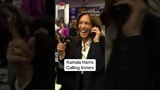 Kamala Harris spending her election day calling voters politics election harris [upl. by Panta]