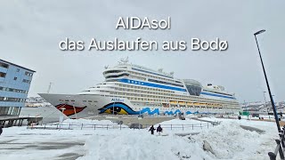 AIDAsol Auslaufen aus Bodø am 27März2024 [upl. by Dorita129]