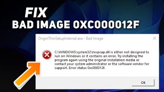 100 Fix  Bad Image 0xc000012f Error in Windows 10 118 [upl. by Annalee]