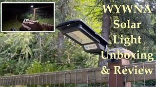 WYWNA Solar Outdoor Motion Sensor Flood Light Unboxing and Review WYWNA Solar Outdoor Light [upl. by Petersen]