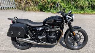 2018 TRIUMPH BONNEVILLE STREET TWIN 18029 MILES  WALKAROUND  COMPLETELY MOTORBIKES [upl. by Torbart539]