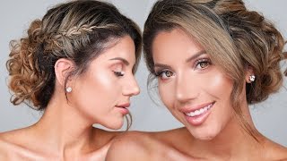 EASY PROM SLAY HAIR AND MAKEUP TUTORIAL [upl. by Arad]