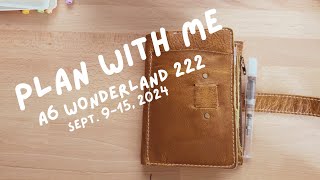 Plan With Me A6 Wonderland 222 Sept 915 2024 [upl. by Philan]