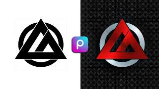 How to design brand logo in picsart  Logo making tutorial [upl. by Milson]