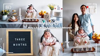 vlog✨ babys 3rd month 👶  100th day celebration 🎉 [upl. by Bartolemo]