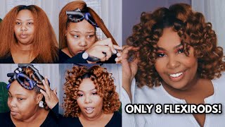 EASY Flexi Rod HACK w ONLY 8 FLEXIRODS on DRY HAIR  IM SHOOOOK [upl. by Llerrud]