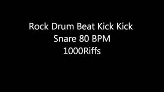 Rock Drum Beat 80 BPM Kick Kick Snare [upl. by Arres]