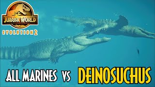 Deinosuchus HUNTING All Marines Dinosaurs  Jurassic World Evolution 2 [upl. by Cecilius]