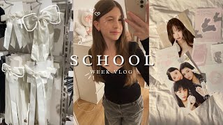 SCHOOL VLOG 🧷 baking studying fall shopping cozy vibe [upl. by Eyllek]